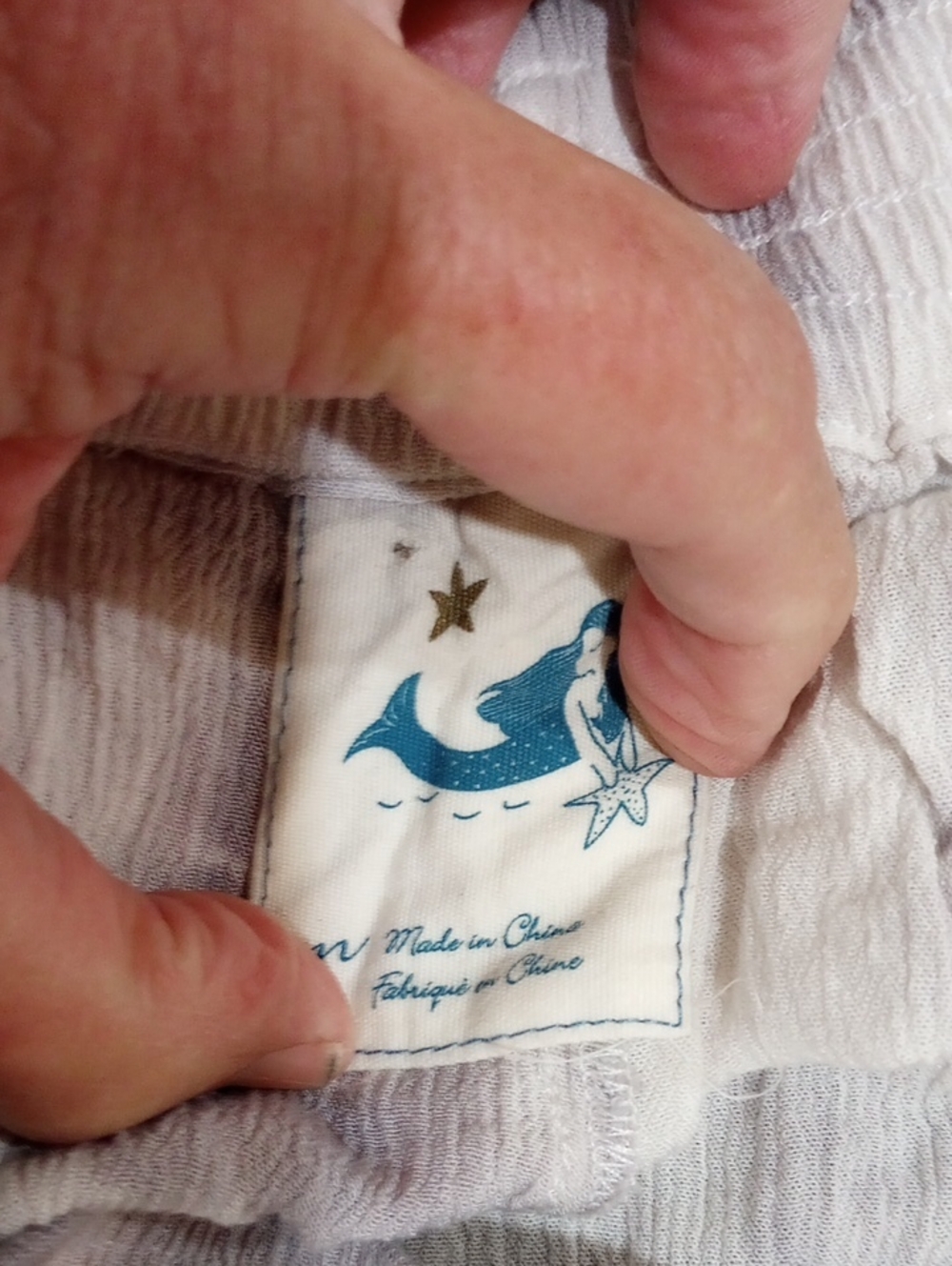 Anthropologie Mermaid Beachcomber Wide Leg Tie Dye  Gray And White Pants, Size M - Picture 12 of 16